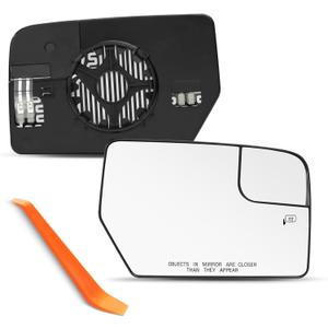 Passenger Side Mirror Compatible with 2012 2013 2014 2015 2016 2017 Ford Expedition, 2012-2014 Lincoln Navigator - Right Side Mirrors Replacement Glass with backing plate, Power Heated