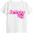 Birthday Girls Shirts for Kids 1-12 Year (White)