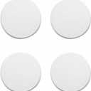 Wideskall White Round Door Knob Wall Shield Self Adhesive Protector (3" inch Standard Size, 4.0, Count)
