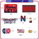 3 Spider Theme Birthday Party Supplies Decorations Including Birthday Banner, Backdrop, Balloons, Hanging Swirls, Tablecloth, Cake Toppers for Spider Party