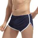 AIMPACT Mens Mesh Booty Shorts 3 Inch Sexy Smooth Lounge Active Shorts Ranger Panties. L Size