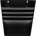 Huron Stationery Holder For Desk and Drawer 3 Slot, Black Steel