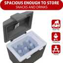 Koolatron Electric Portable Cooler Plug in 12V Car Cooler/Warmer 9.8 qt (9 L), No Ice Thermo Electric portable Fridge for camping, Travel Road Trips Trucking with 12 Volt DC Power Cord, Gray/White.