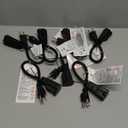 KMC Power Extension Cord 10-Pack, Outlet Saver, 16AWG 3 Prong, 1-Foot Cord