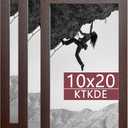 3 x KTKDE 10x20 Picture Frame WoodGrain 3 Pack,Poster Frame with Polished Plexiglass, Studio Gallery Wall Hanging Posters & Best gift
