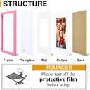decorUhome 4x6 Picture Frame Set of 10, Display Photos 3.5x5 with Mat or 4x6 Unmatted for Picture Frames Collage Wall Decor, Pink