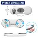 5-Pack Child Proof Refrigerator Lock with 3M Adhesive, Baby Child Safety Cabinet Locks, Kids Safety Fridge Locks for Oven Drawers Freezer Door Latches- White