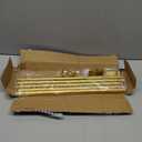 Curtain Rods for windows 66-120 inch, 5/8 inch Decorative Gold Splicing Heavy Duty Metal Curtain Rod set with Brackets