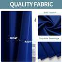ChrisDowa Grommet Blackout Curtains for Bedroom and Living Room - 2 Panels Set Thermal Insulated Room Darkening Curtains (Royal Blue, 38W x 45L)