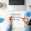 12PCS Dry Erase Boards,9"x12" Double Sided Small Whiteboards with Lines,Students,Education Teacher Classroom,Mini Portable Drawing Learning Lapboards with Colors Pens and Erasers.