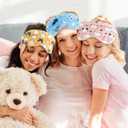 Cuffbow 6 Pack Plush Sleep Mask Set, Cute Plush Eye Masks for Sleeping, Soft Comfortable Travel Nap Blindfold, Sleepover Party Favors for Women(Cat,Colorful)