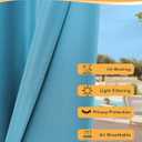 HolidayIdeas Extra Wide Outdoor Curtains for Patio Waterproof, 2 Panels - 110 x 84 Inch - Privacy & Light Filtering Curtains Grommet Outside Curtains for Porch, Gazebo, Pergola, Backyard (Teal