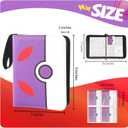 Collectible Trading Card Binder, 400 Pockets Card Holder with 50 Removable Sleeves, Portable Collection Binder Album Book Case Storage, Zipper Card Protective Sleeves for TCG, Sports Card (Master Purple)
