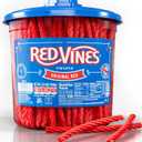 Red Vines Licorice Candy Original Red Flavor Soft Chewy Candy Twists, Red Licorice 3.5 Lb Jar (EXP 01/20/27)