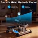 Efitment Mini Stepper Steppers for Exercise at Home Stair Step Cardio Thigh Master Workout Equipment Fitness Pedal Exerciser Non-Slip Pedals with Resistance Bands LCD Digital Monitor Climber