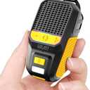 GBEAST Wearable Bluetooth Speaker, Clip-On Mini Portable Speakers All Day Playtime Waterproof Built-in Mic for Hands-Free Music/Calls Bluetooth Speaker with RGB/Flashlight for Jobsite/Outdoor/Golf (Yellow)