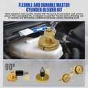 20PCS Brake Bleeder Adapter Kit Master Cylinder Bleeder Kit with Quick Connector, Durable & Well-sealed Brake Pressure Bleeder Kit Compatible with Honda Toyota VW Ford