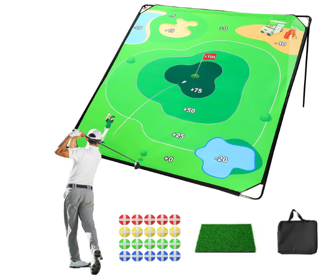 SJEhome Golf Chipping Game, 70"x70" Adults Indoor/Outdoor Family Yard Game