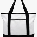 Reginary Canvas Tote Bags Bulk with Outer Pocket 18 Inch Reusable Shopping Grocery Blank Tote Bag for Women Mother DIY