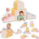 Large Climbing Toys for 1 Year Old, Foam Baby Climbing Blocks for Toddlers, 4-Piece