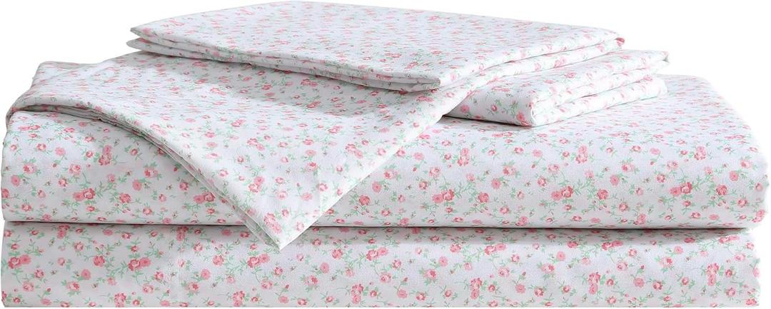 Betsey Johnson - Twin XL Bed Sheets, Fade & Wrinkle Resistant Bedding Set with Matching Sham(s), Soft & Lightweight Bedding Essentials (Whimsical Floral Green, Twin XL)