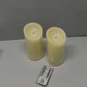 Flameless Candles, Battery Operated Candles with Remote and Timer, Set of 2, LED Candles Flickering Electric Pillar Candles, Ivory Real Wax for Home Wedding Birthday Decoration