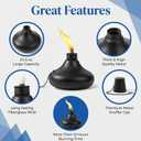 SNOGSWOG Upgraded Tabletop Torches Set of 4, 24.5 oz Citronella Candles for Outdoor, Metal Table Top Torches for Outside, Refillable Torch Lanterns for Patio, Yard, Deck, Garden, Party