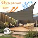 Shade&Beyond Rectangle Sun Shade Sail 08'X12' Permeable Canopy Mocha for Patio Garden Yard Deck Pergola (We Make Custom Size)
