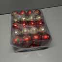 40PCS 2.36" Christmas Balls Ornaments, Plastic Christmas Tree Ornaments, Holiday Baubles, Hanging Decorations for Xmas Trees Holiday Party, Gold Red Baubles