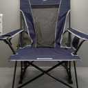 GCI Outdoor Comfort Pro Rocker Collapsible Rocking Chair & Outdoor Camping Chair, Indigo Blue