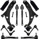 AUQDD 10Pc Front End Suspension Kit Fit For 2007-2014 Fo-rd Edge, 2007-2015 Li-ncoln MKX, 2 Lower Control Arm w/Ball Joint 2 Sway Bar Link 4 Outer Inner Tie Rod End (K620486 K750159 EV800576 ES800473)