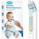 Nasal Aspirator for Baby,Rechargeable Nose Sucker for Baby,Baby Nasal Aspirator with 3 Silicone Tips,Adjustable Suction ,Waterproof Booger Sucker for Baby with Music and Light Function,Blue