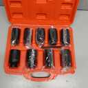 DAYUAN 9 Pcs Axle Nut Hub Impact 1/2" Drive Socket 29 30 31 32 33 34 35 36 38mm Socket Set