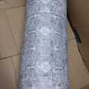 KIMODE Comfort Kitchen Floor Mats Cushioned Anti Fatigue, Wide Memory Foam Ergonomic Under Sink Mat for Floor 2 Piece, Boho Kitchen Rug Non Slip for Laundry Home Office, Grey