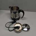 Farberware Electric Coffee Percolator, FCP240, Stainless Steel Basket, Automatic Keep Warm, No-Drip Spout, 4 Cup, Black/Silver