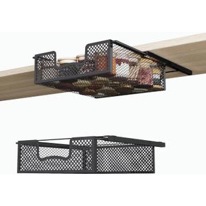 JKsmart 2-Pack Hanging Pullout Drawer Basket, K-Cup Holder Drawer, Coffee Pod Holder For Counter, Wire Basket Attaches to Shelf, Space Saving for Kitchen Counter Pantry Cupboard