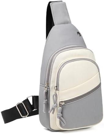 Xsecnua Crossbody Sling Bag Small Sling Backpack, Cross Body Bag Chest Bag for Women Men Travel Hiking Daypack