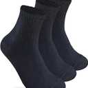 High Ankle Cotton Crew Casual Socks,Black Compression Athletic Socks For Men&Women,Fit Sports,Running,Trekking,Outdoor (Black)