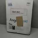 Angel Shield Elongated Wood Toilet Seat with Quiet Close,Easy Clean,Quick-Release Hinges(Elongated,Dark Walnut)