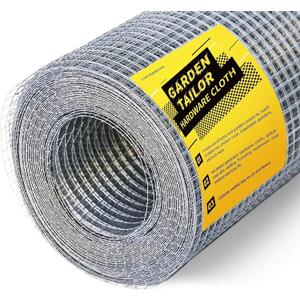 Hardware Cloth 1/4 inch 48 x 100 ft Wire Fencing: Galvanized Welded Garden Fence Roll Square Mesh 23 Gauge Chicken Rabbit Snake Cage Heavy Duty Welding Fencing