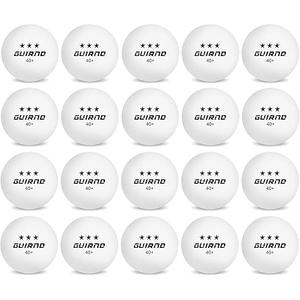 Guirnd 20 Pack Ping Pong Balls, 3 Star Table Tennis Balls, 40+ Pong Ball Competition and Recreational Play, Abs Ping Pong Ball, Games, DIY