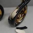 2 Modern Ceramic Decor Centerpieces - Coffee & Dining Table Decor, 2 Sizes (Black, Gold)