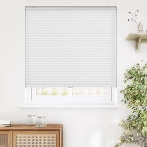 LazBlinds Cordless Cellular Shades, 33'' W x 48'' H, White | Soft Light Filtering Fabric Ensures Privacy, Insulates Thermally & Reduces Noise, Safe Cordless Design for Kids & Pets