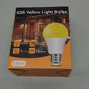 Bug Light Bulbs Outdoor, 40W Equivalent Amber Yellow LED Bug Lights for Outside, 6W 500LM 2000K for Porch Lights, Non-Attracting, Not-Dimmable A19 Bulb for Patio, Deck, Backyard, Hallway, 2 Pack