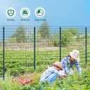 FOREHOGAR Metal Fence Post Green Splicing 6 feet, Pack of 15, T Posts for Fences Wire Mesh, No Dig Steel Stakes Fencing for Garden Yard Farm Outdoor Light Duty