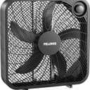 PELONIS 20 Inch Box Fan  3 Speeds, 25ft/s, Floor Fans, Superior Air Throw (2295 CFM), Lightweight, 5 Blades, Portable & Durable for Bedroom, Office, Living Room, Garage (Grey)