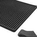 Large Bar Mat for Countertop 12X24'', Thicker Rubber Coffee Bar Mat, Dish Drying Mat, Kitchen Mat for Countertop, Non-slip and Easy to Clean (12" x 24")