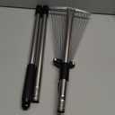 Garden Rake for Leaves, Metal Adjustable Leaf Rake for Lawns, Length 37"-53", Adjustable Expandable Head 8"-15", Garden Tools for Lawn Garden Yard Flowers Beds Bush