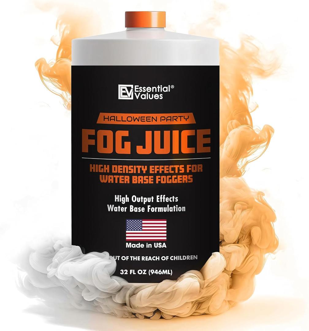 Fog Juice - Fog Machine Fluid | High Density (32 FL OZ / 1 Quart) Manufactured In USA  Perfect for 400 Watt to 1500 Fog Machines Produces Long Lasting High Density Fog for Water Based Foggers