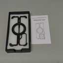 OATSBASF Samsung Galaxy S24 Bumper Case with Invisible Magnetic O-Ring Stand, Minimalist Frameless Case, Black